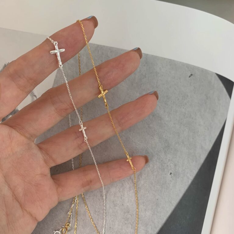 S925 Silver Cross Minimalist Collarbone Chain Cross Chain Party Necklace for Women product image 1