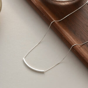 S925 Silver Minimalist Light Luxury Collarbone Chain Box Chain Necklace for Women product image 1