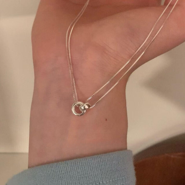 S925 Silver Collarbone Chain Box Chain Everyday Minimalist Necklace for Women product image 1