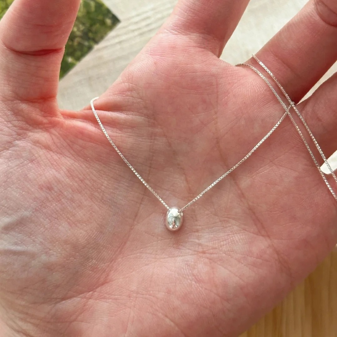 S925 Silver Bead Minimalist Korean Style Collarbone Chain Necklace for Women product image 1