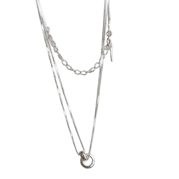 S925 Silver Collarbone Chain Box Chain Everyday Minimalist Necklace for Women product image 5