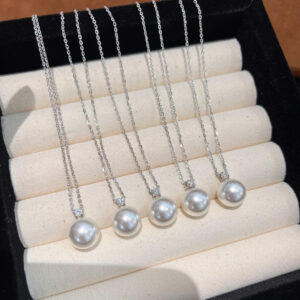 S925 Silver Pearl Minimalist Collarbone Chain Cross Chain Necklace for Women product image 1