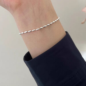 S925 Silver Rice Bead Minimalist Light Luxury Bracelet for Women product image 1
