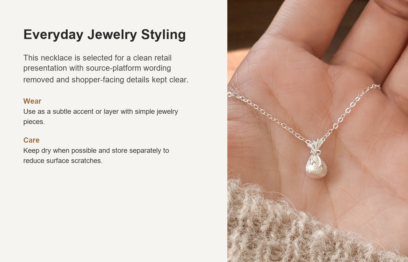 S999 Silver Bow Brushed Collarbone Chain Necklace for Women detail image