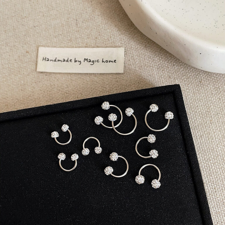 S999 Silver CZ Full CZ Light Luxury Screw Back Stud Earrings for Women main image 1