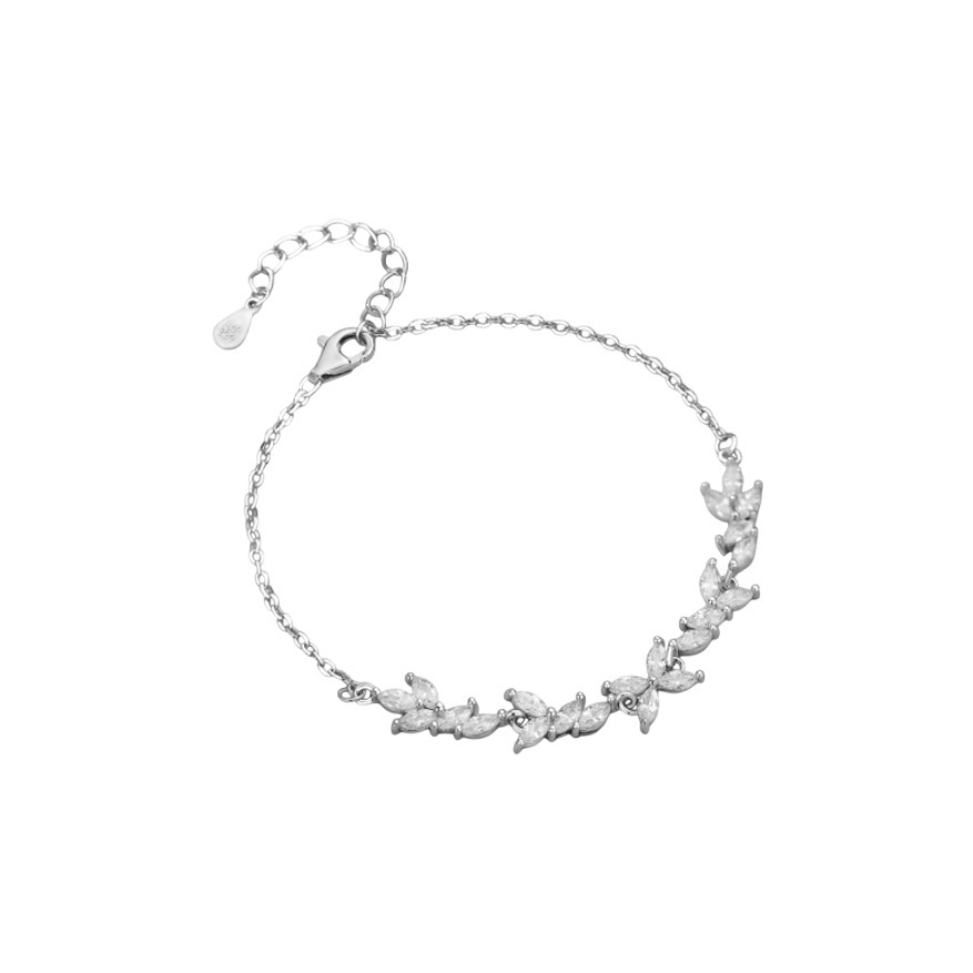 S999 Silver CZ Minimalist Light Luxury Bracelet for Women main image 5