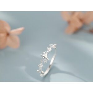 S999 Silver CZ Ring for Women clean product image 1