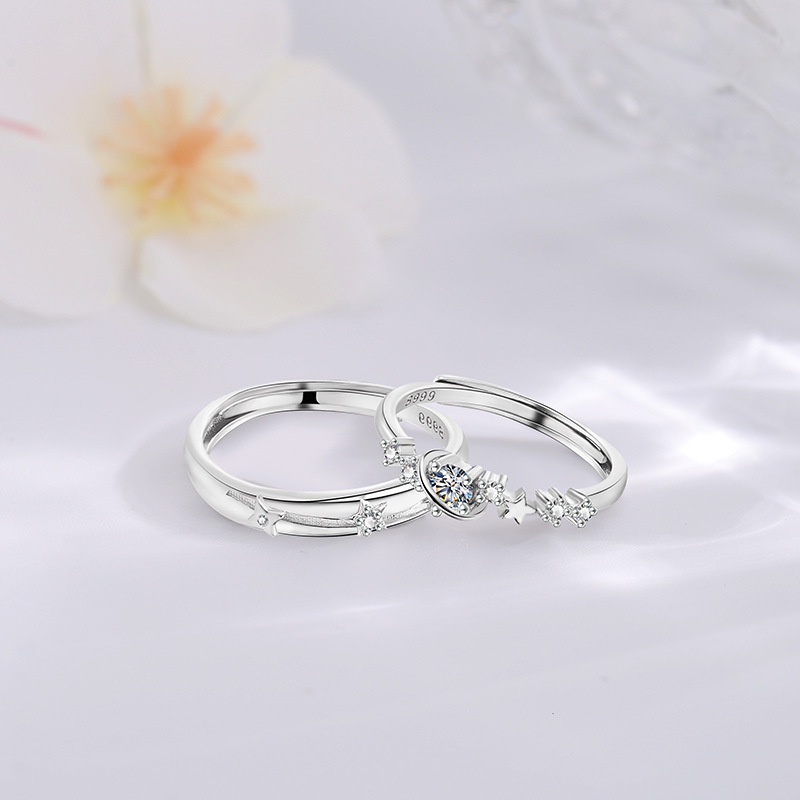 S999 Silver Light Luxury Minimalist Ring for Women main image 2