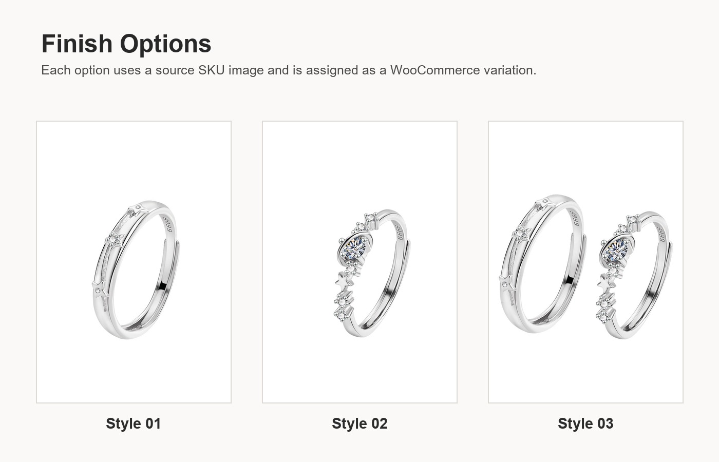 S999 Silver Light Luxury Minimalist Ring for Women detail image