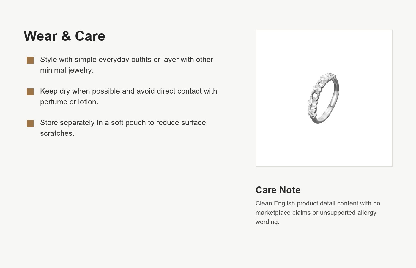 S999 Silver Lucky Clover Openwork Ring for Women detail image