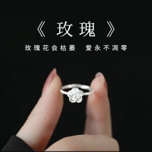 S999 Silver Minimalist Light Luxury Ring for Women main image 1