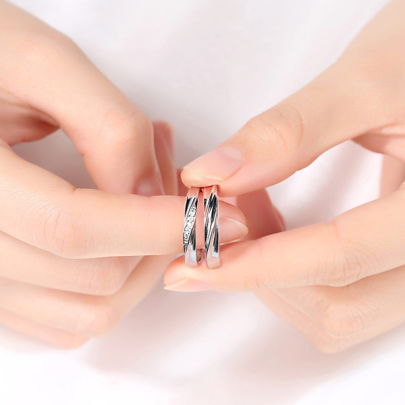 S999 Silver Minimalist Light Luxury Ring for Women main image 2