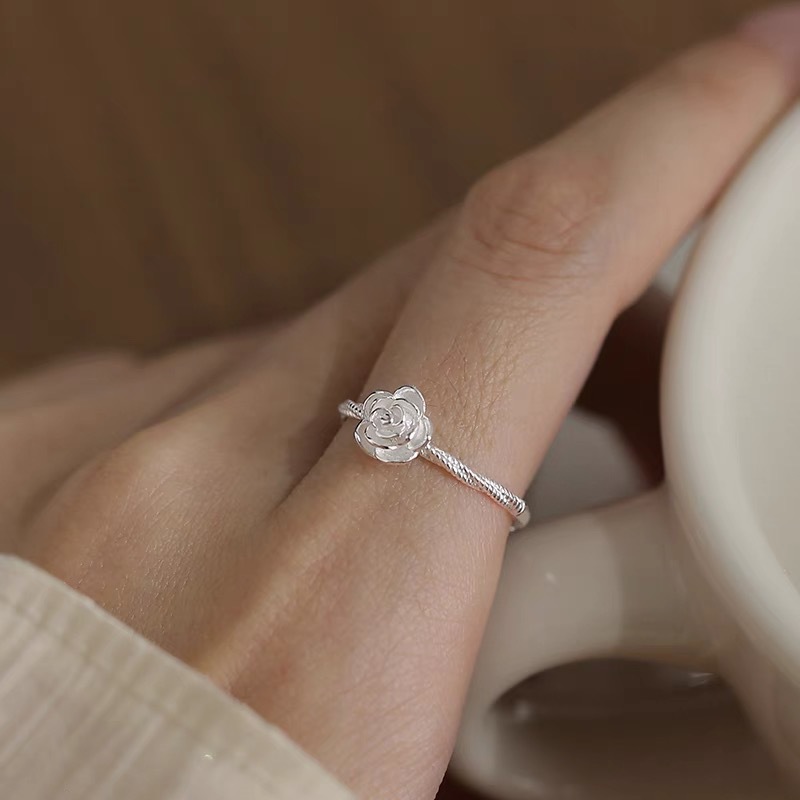 S999 Silver Minimalist Light Luxury Ring for Women main image 4