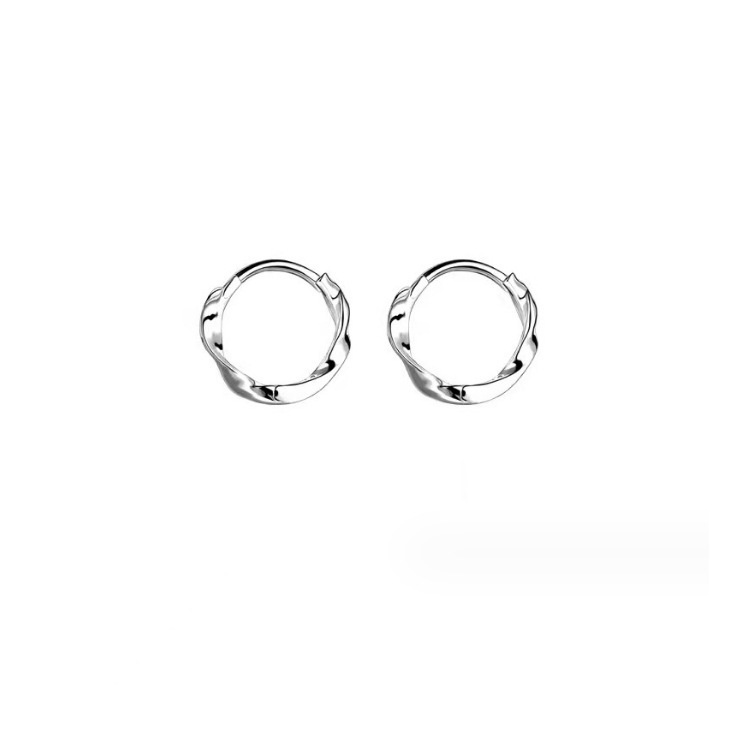 S999 Silver Minimalist Light Luxury Stud Earrings for Women main image 5