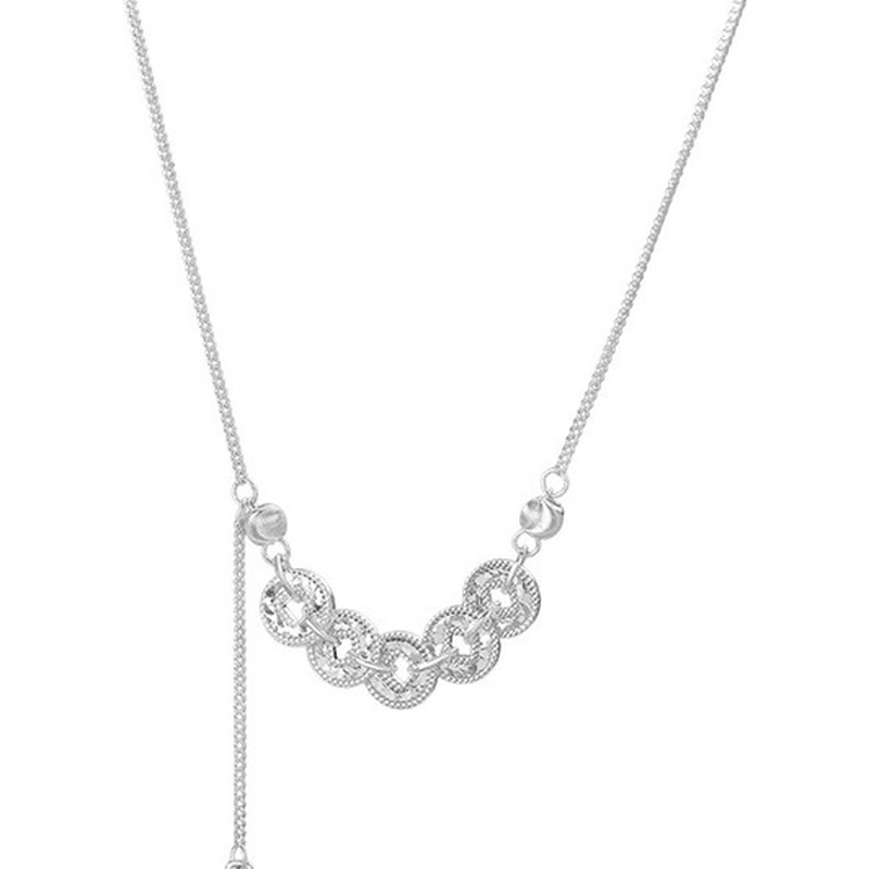 S999 Silver Minimalist Pendant Necklace clean product image 5