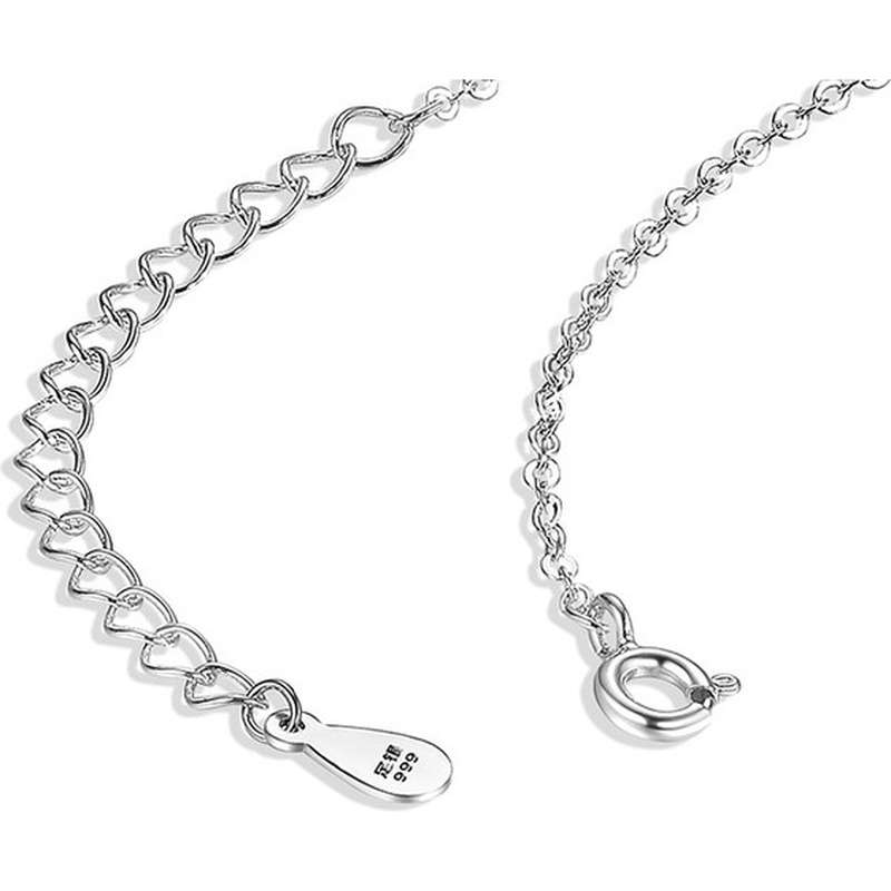 S999 Silver Mobius Geometric Pendant Necklace clean product image 5