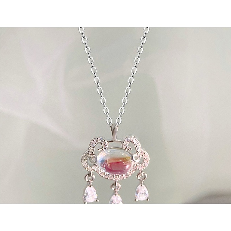 S999 Silver Peace Lock Pendant Necklace for Women clean product image 1
