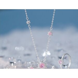 S999 Silver Snowflake CZ Bracelet clean product image 1