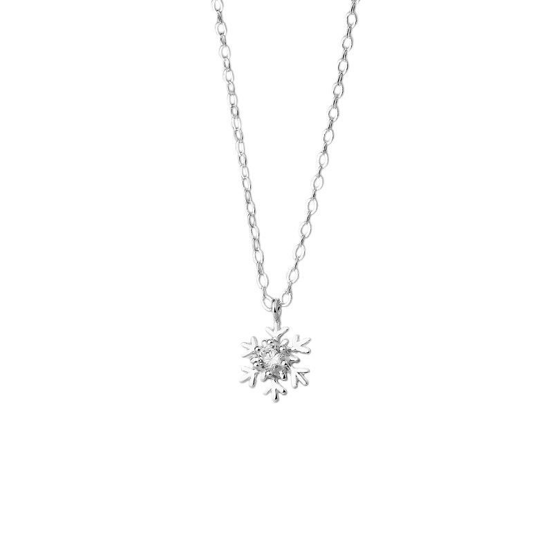 S999 Silver Snowflake Pendant Necklace original product image 5